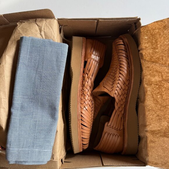 YUKETEN Alejandro Huarache Sandals – Natural Leather – US 9 – Handmade in Mexico - Picture 6 of 7